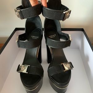 Versace Medusa Brand Platform Sandals FINAL SALE